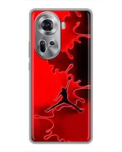 Чехол для OPPO Reno 11 5G с картинкой «Jordan Red Smoke»