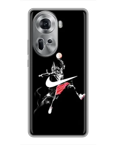 Чехол для OPPO Reno 11 5G с картинкой «Jordan Jumpman» Чехол для OPPO Reno 11 5G с картинкой «Jordan Jumpman»