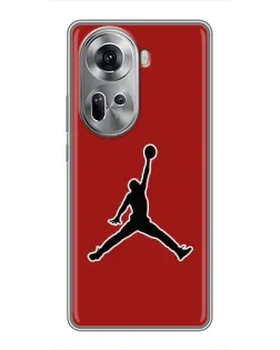 Чехол для OPPO Reno 11 5G с картинкой «Jordan Red Back»