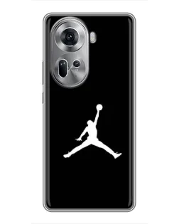 Чехол для OPPO Reno 11 5G с картинкой «Jordan Silhouette»