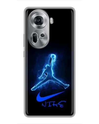 Чехол для OPPO Reno 11 5G с картинкой «Jordan Neon Blue» Чехол для OPPO Reno 11 5G с картинкой «Jordan Neon Blue»