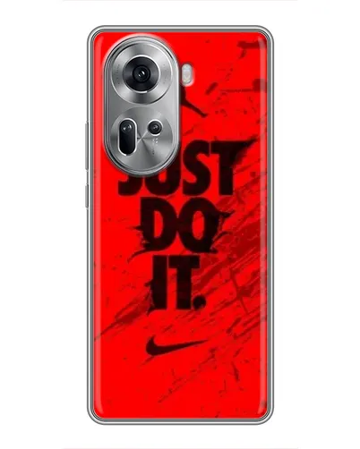 Чехол для OPPO Reno 11 5G с картинкой «Nike Just Do It» Чехол для OPPO Reno 11 5G с картинкой «Nike Just Do It»