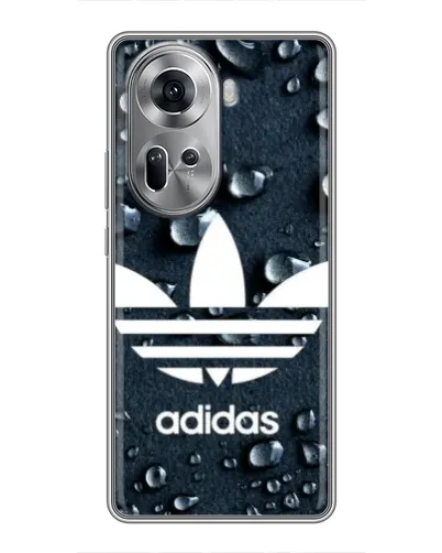 Чехол для OPPO Reno 11 5G с картинкой «Adidas Trefoil Blue»