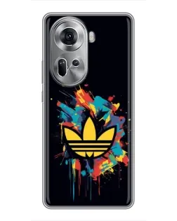 Чехол для OPPO Reno 11 5G с картинкой «Adidas Splash» Чехол для OPPO Reno 11 5G с картинкой «Adidas Splash»