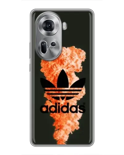 Чехол для OPPO Reno 11 5G с картинкой «Оранжевый дым Adidas»