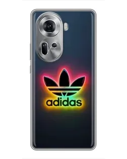 Чехол для OPPO Reno 11 5G с картинкой «Неоновый Adidas»