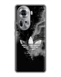 Чехол для OPPO Reno 11 5G с картинкой «Абстрактный дым Adidas»