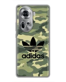 Чехол для OPPO Reno 11 5G с картинкой «Милитари стиль Adidas»