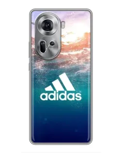 Чехол для OPPO Reno 11 5G с картинкой «Океанская глубина адидас»