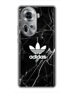Чехол для OPPO Reno 11 5G с картинкой «Белый мрамор Adidas»