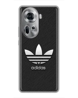 Чехол для OPPO Reno 11 5G с картинкой «Adidas Карбоновая текстура»