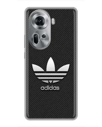 Чехол для OPPO Reno 11 5G с картинкой «Adidas Карбоновая текстура»