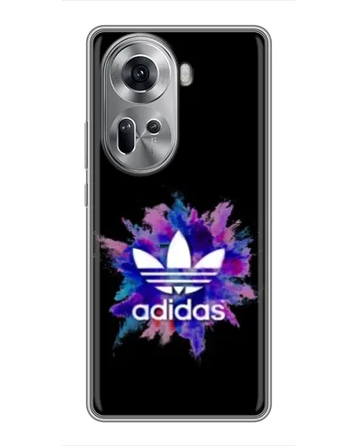 Чехол для OPPO Reno 11 5G с картинкой «Взрыв красок Adidas»