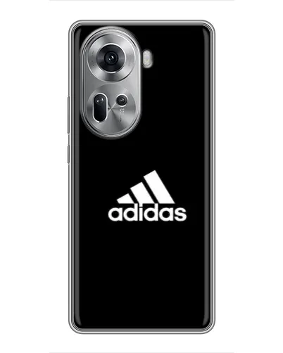 Чехол для OPPO Reno 11 5G с картинкой «Черная классика Adidas»