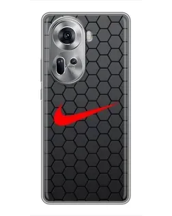 Чехол для OPPO Reno 11 5G с картинкой «Nike — карбоновая сетка» Чехол для OPPO Reno 11 5G с картинкой «Nike — карбоновая сетка»