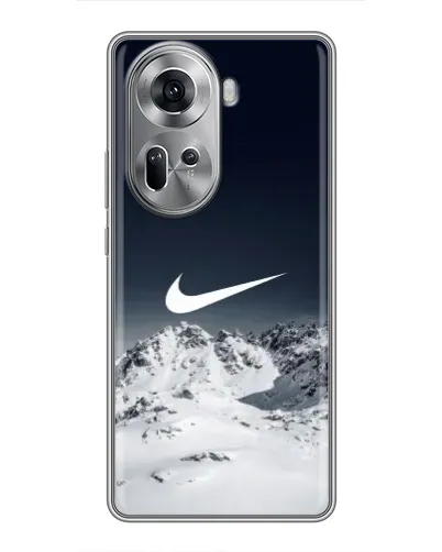Чехол для OPPO Reno 11 5G с картинкой «Nike — зимние горы» Чехол для OPPO Reno 11 5G с картинкой «Nike — зимние горы»