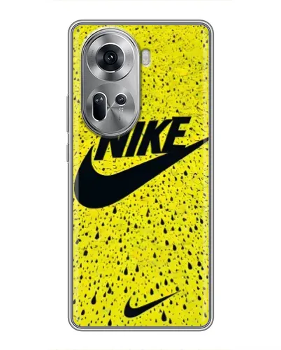 Чехол для OPPO Reno 11 5G с картинкой «Желтый текстурный Nike» Чехол для OPPO Reno 11 5G с картинкой «Желтый текстурный Nike»