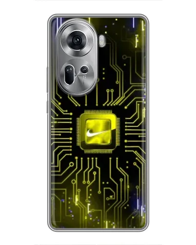 Чехол для OPPO Reno 11 5G с картинкой «Nike — золотая искра» Чехол для OPPO Reno 11 5G с картинкой «Nike — золотая искра»