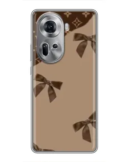 Чехол для OPPO Reno 11 5G с картинкой «LV — кофейный атлас»