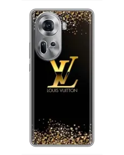 Чехол для OPPO Reno 11 5G с картинкой «LV — золотые искры»
