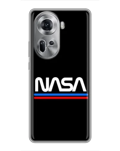 Чехол для OPPO Reno 11 5G с картинкой «NASA — классика Red Blue»