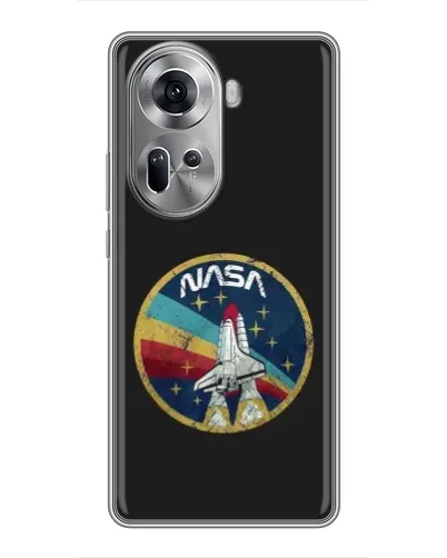 Чехол для OPPO Reno 11 5G с картинкой «NASA — эмблема миссии»