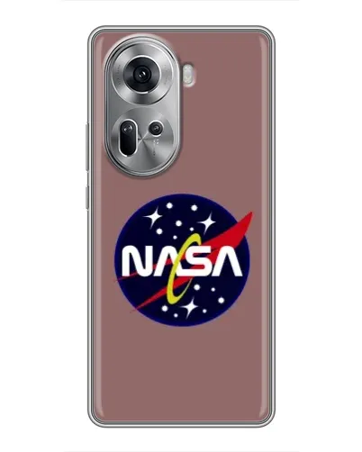 Чехол для OPPO Reno 11 5G с картинкой «NASA — ретро космос»