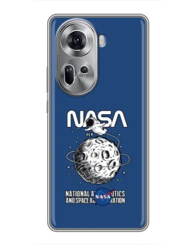 Чехол для OPPO Reno 11 5G с картинкой «NASA — лунная миссия»
