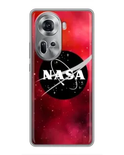 Чехол для OPPO Reno 11 5G с картинкой «NASA — красная туманность»