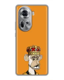 Чехол для OPPO Reno 11 5G с картинкой «Золотая обезьяна Bored Ape»