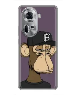 Чохол для OPPO Reno 11 5G з картинкою «Bored Ape в кепці»