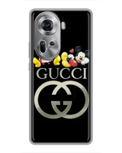 Чехол для OPPO Reno 11 5G с картинкой «Gucci — герои Disney»