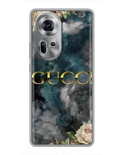 Чехол для OPPO Reno 11 5G с картинкой «Абстрактные цветы Gucci»