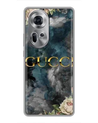 Чехол для OPPO Reno 11 5G с картинкой «Абстрактные цветы Gucci» Чехол для OPPO Reno 11 5G с картинкой «Абстрактные цветы Gucci»