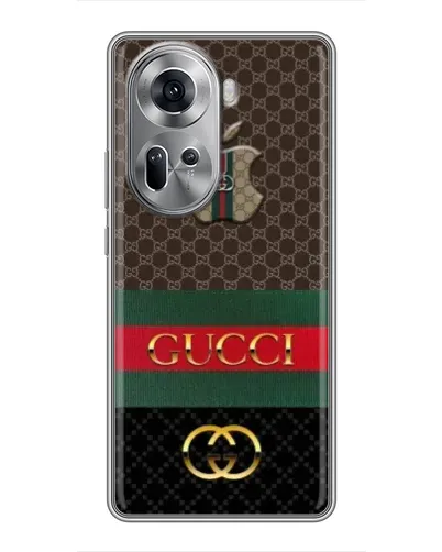 Чехол для OPPO Reno 11 5G с картинкой «Gucci — брендированный десерт» Чехол для OPPO Reno 11 5G с картинкой «Gucci — брендированный десерт»