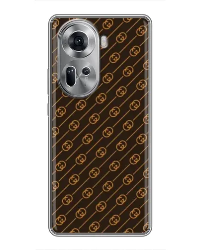 Чехол для OPPO Reno 11 5G с картинкой «Gucci — золотые диагонали» Чехол для OPPO Reno 11 5G с картинкой «Gucci — золотые диагонали»