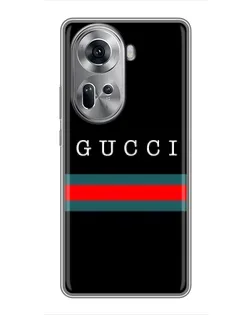 Чехол для OPPO Reno 11 5G с картинкой «Gucci — красный пояс»