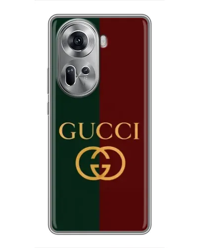 Чехол для OPPO Reno 11 5G с картинкой «Gucci — темно-зеленый градиент» Чехол для OPPO Reno 11 5G с картинкой «Gucci — темно-зеленый градиент»