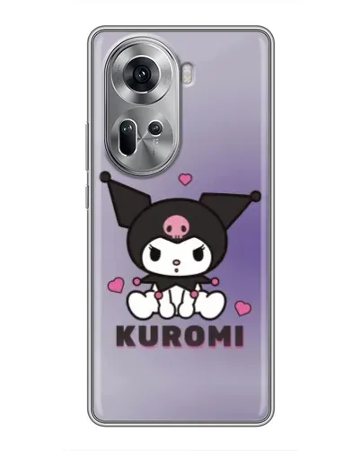 Чехол для OPPO Reno 11 5G с картинкой «Kuromi — фиолетовый арт»
