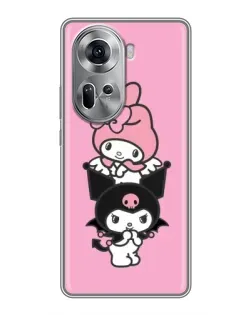 Чехол для OPPO Reno 11 5G с картинкой «My Melody и Kuromi» Чехол для OPPO Reno 11 5G с картинкой «My Melody и Kuromi»