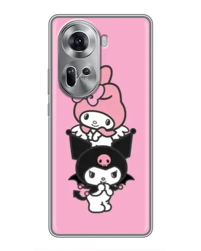 Чехол для OPPO Reno 11 5G с картинкой «My Melody и Kuromi»