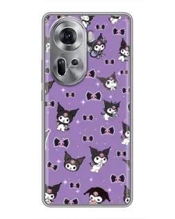 Чехол для OPPO Reno 11 5G с картинкой «Kuromi — паттерн» Чехол для OPPO Reno 11 5G с картинкой «Kuromi — паттерн»