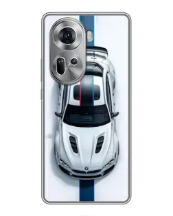 Чехол для OPPO Reno 11 5G с картинкой «Вид сверху — BMW M» Чехол для OPPO Reno 11 5G с картинкой «Вид сверху — BMW M»