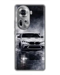 Чехол для OPPO Reno 11 5G с картинкой «BMW сквозь туман» Чехол для OPPO Reno 11 5G с картинкой «BMW сквозь туман»