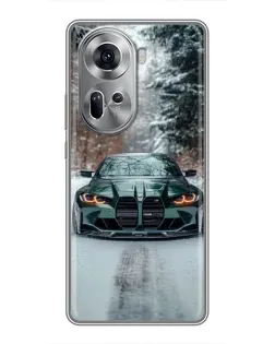 Чехол для OPPO Reno 11 5G с картинкой «BMW в зимнем лесу» Чехол для OPPO Reno 11 5G с картинкой «BMW в зимнем лесу»