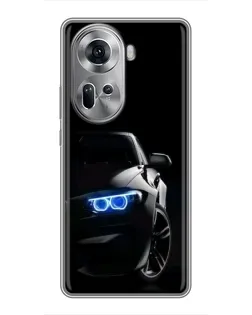 Чехол для OPPO Reno 11 5G с картинкой «BMW — ночной взгляд» Чехол для OPPO Reno 11 5G с картинкой «BMW — ночной взгляд»