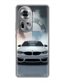 Чехол для OPPO Reno 11 5G с картинкой «BMW в белом дыму» Чехол для OPPO Reno 11 5G с картинкой «BMW в белом дыму»