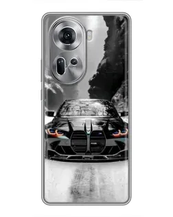 Чехол для OPPO Reno 11 5G с картинкой «BMW — акварельный дрифт» Чехол для OPPO Reno 11 5G с картинкой «BMW — акварельный дрифт»
