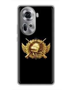 Чехол для OPPO Reno 11 5G с картинкой «PUBG — оранжевый градиент»