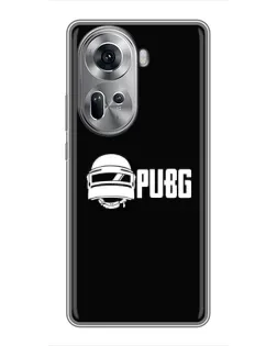 Чехол для OPPO Reno 11 5G с картинкой «PUBG — классический лого»